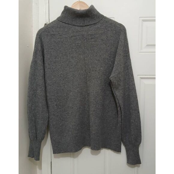 Halogen womens xlarge 100% cashmere turtleneck sweater gray - Picture 5 of 10